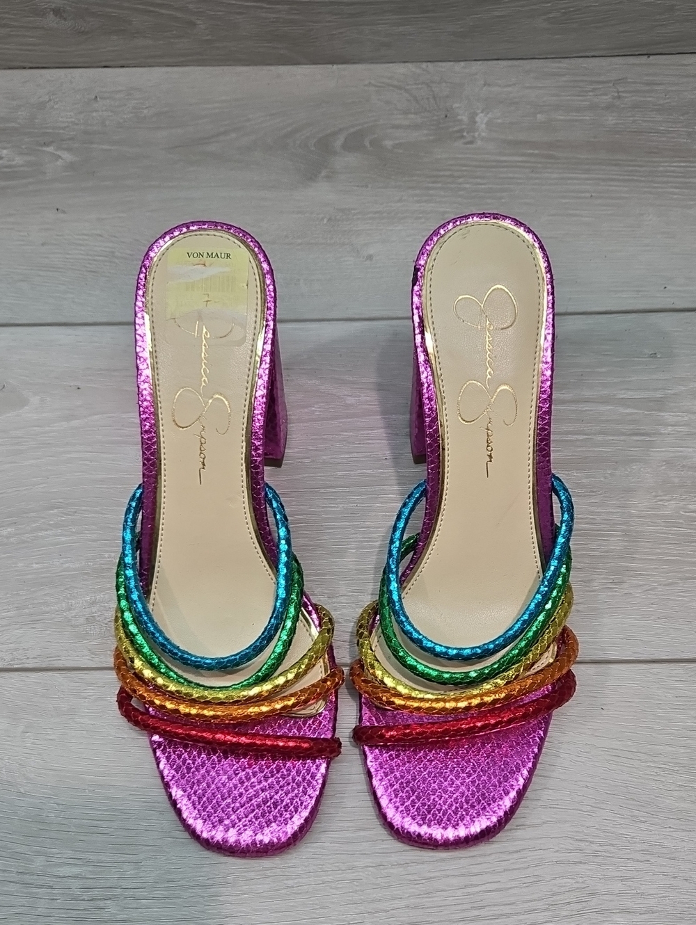 Jessica Simpson Women "Like New" Fixton Open Toe Heels Sandals Sz 7.5M - Picture 3 of 10